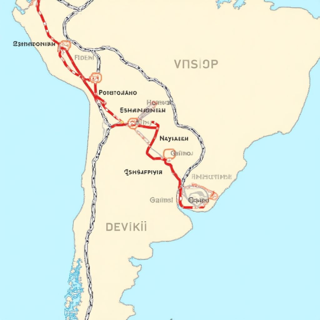 Mapa de rutas de Argentina